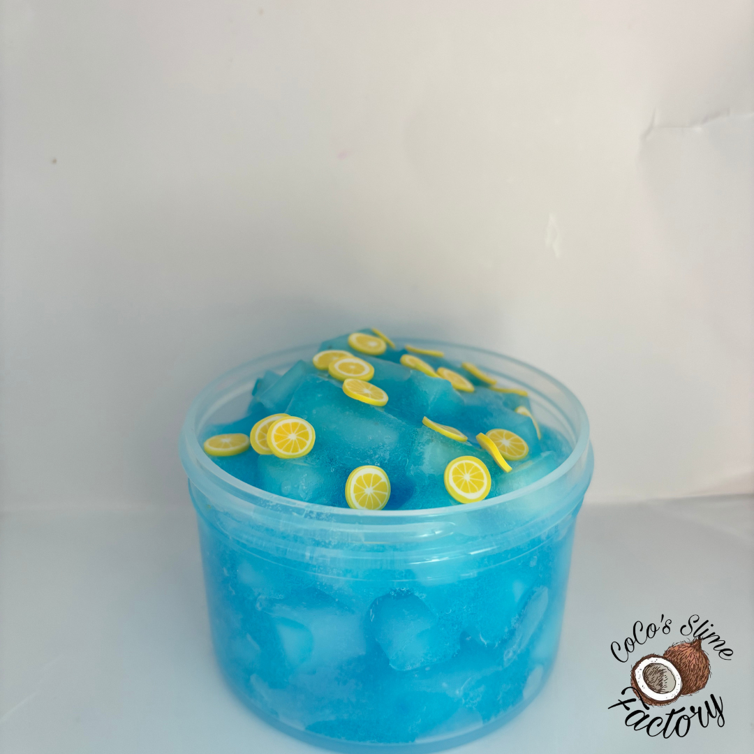 Blue Lemonade Cube Slime