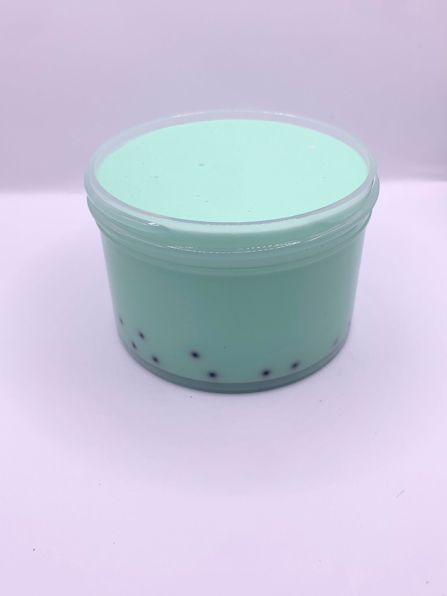 Matcha green tea boba slime