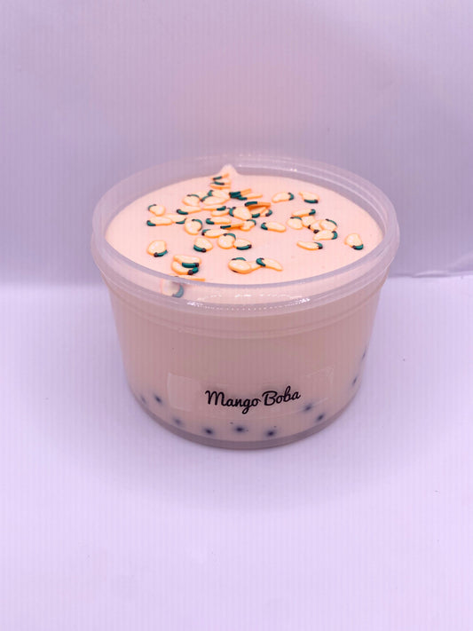 Mango boba slime