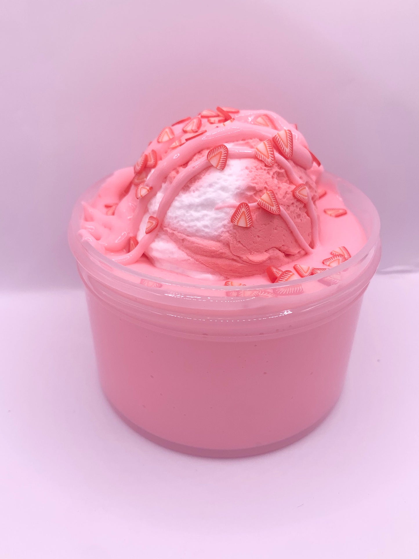 Strawberry Ice cream diy slime