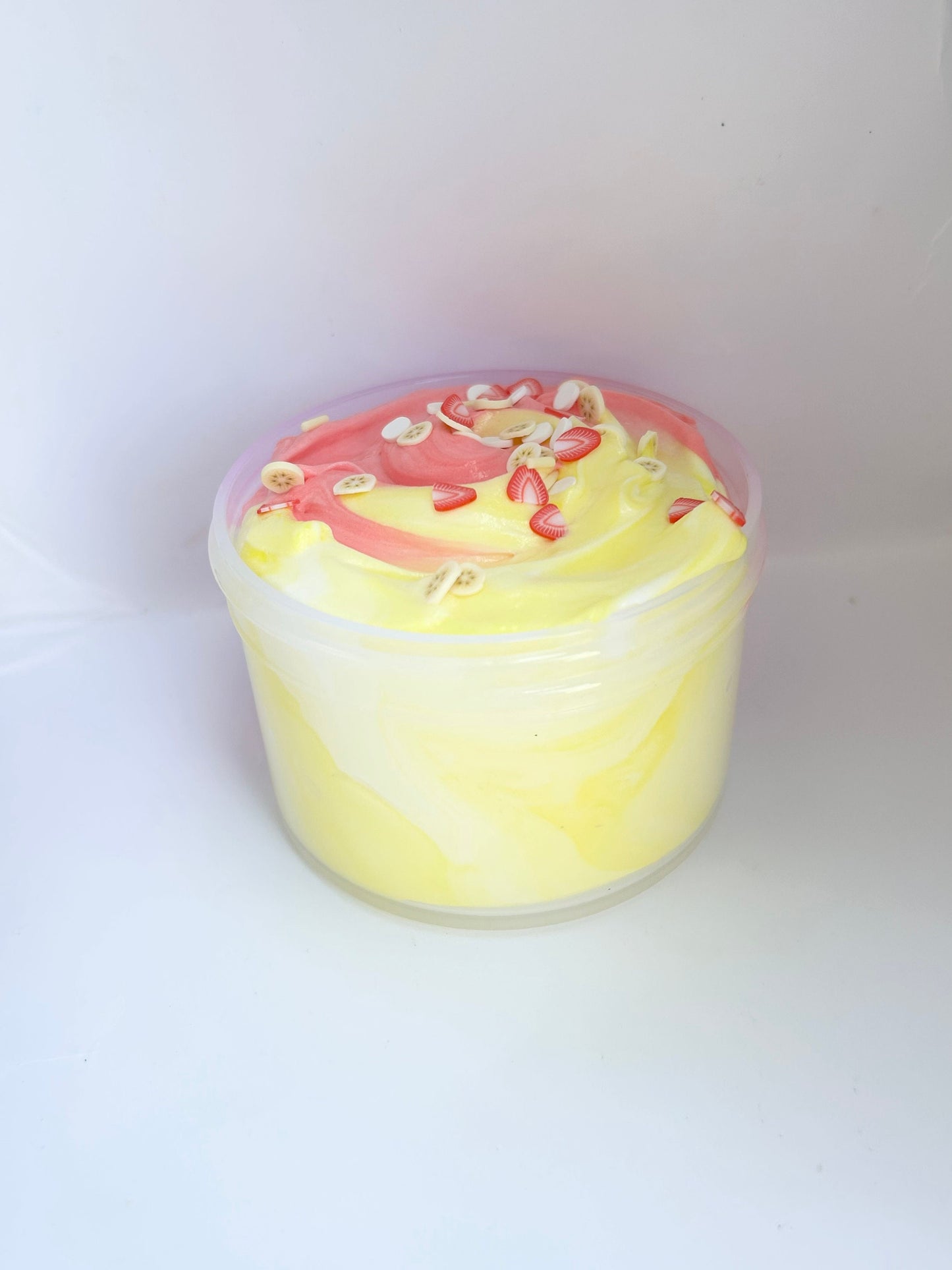 Strawberry and banana split slime