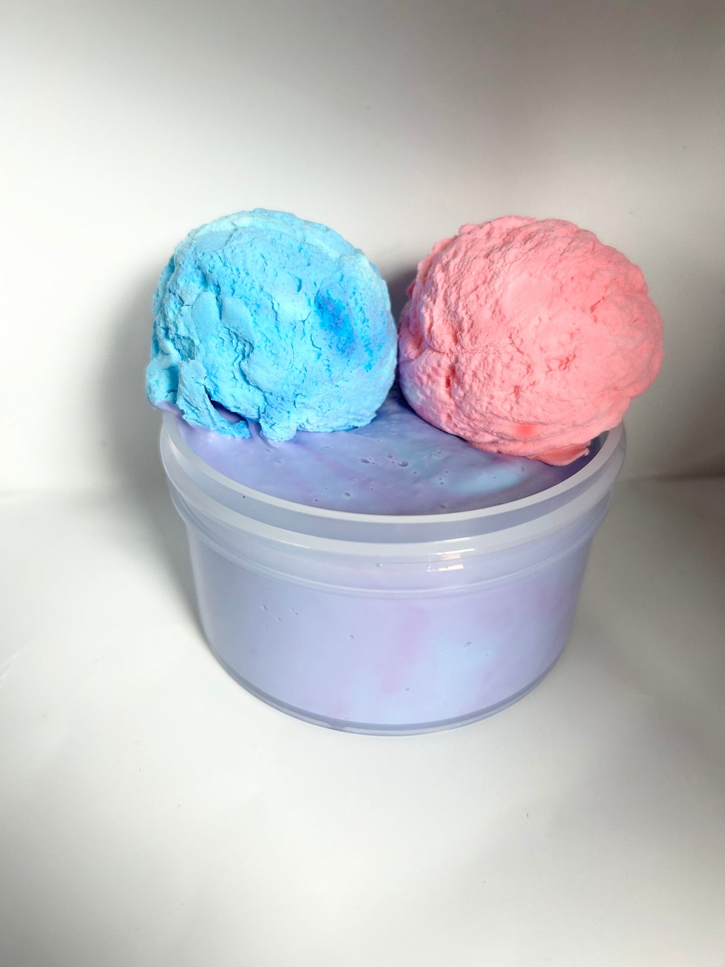 Cotton candy ice cream scoop diy slime