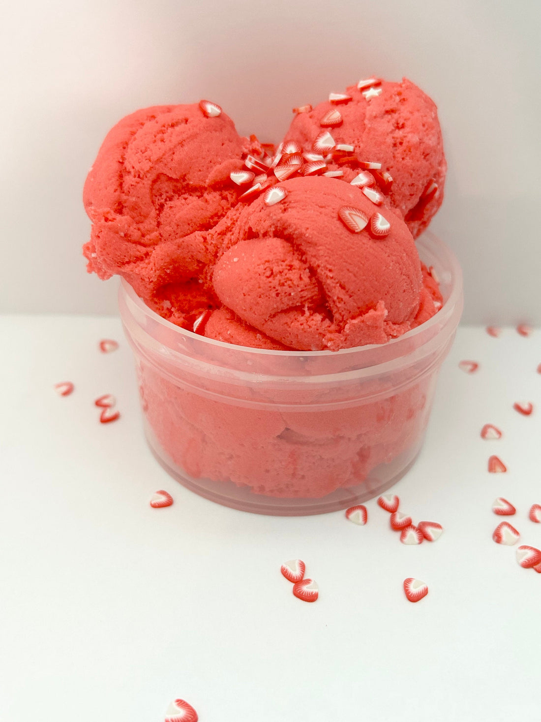 Strawberry Ice cream Fluff Slime – CocoSlimeFactory